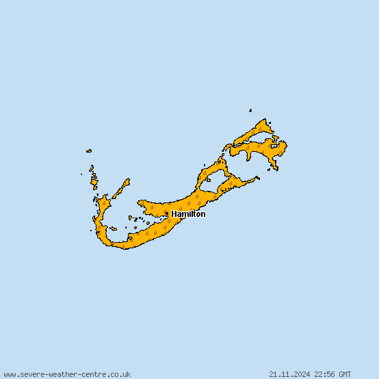 Bermudainseln - Warnungen vor Starkregen