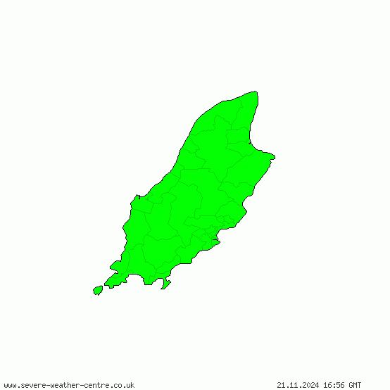 Isle of Man - Warnings for heavy rain