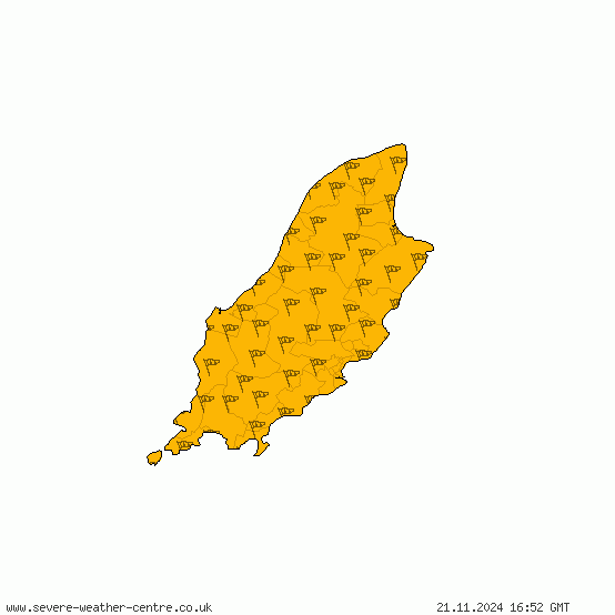 Isle of Man - Warnings for gales and storms