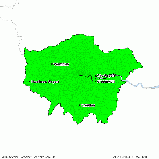 London - Warnings for heavy snow