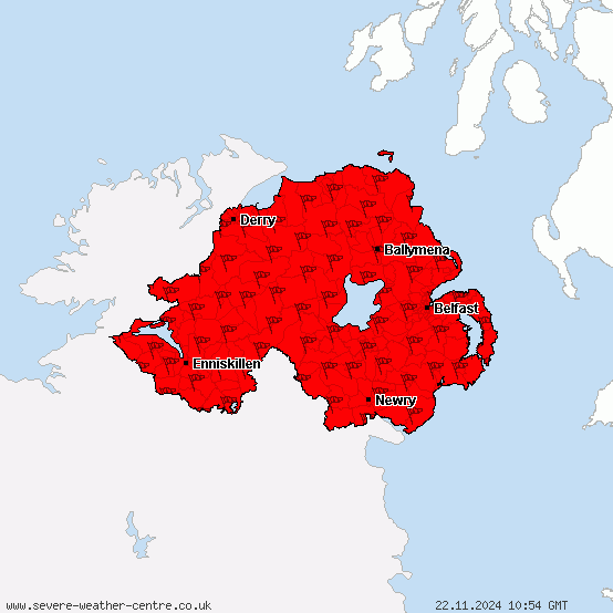 Nordirland - Warnungen vor Sturm/Orkan