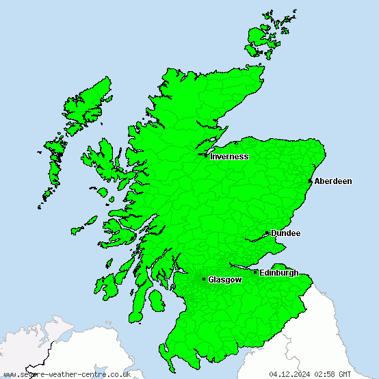 Schottland - Warnungen vor Gewitter