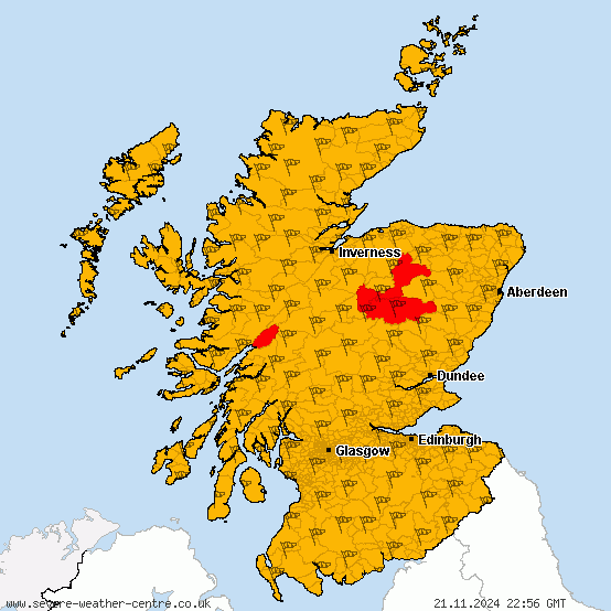 Schottland - Warnungen vor Sturm/Orkan