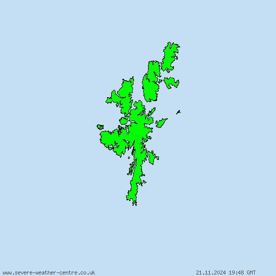 Shetland Islands - Warnings for freezing rain