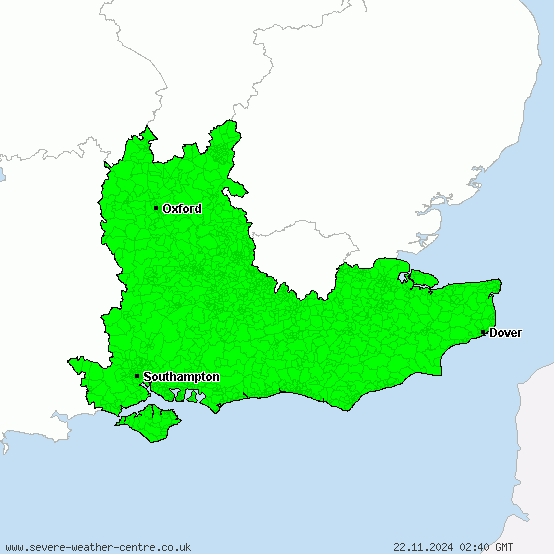 Südostengland - Warnungen vor Gewitter