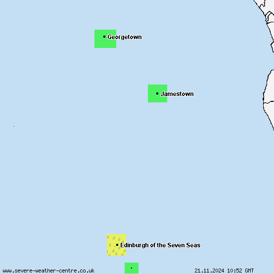 Ascension, Saint Helena, Tristan da Cunha, Gough Island - All warnings